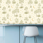 Celestial Desert Peel and Stick Wallpaper – Whimsical Nursery & Boho Kids Room