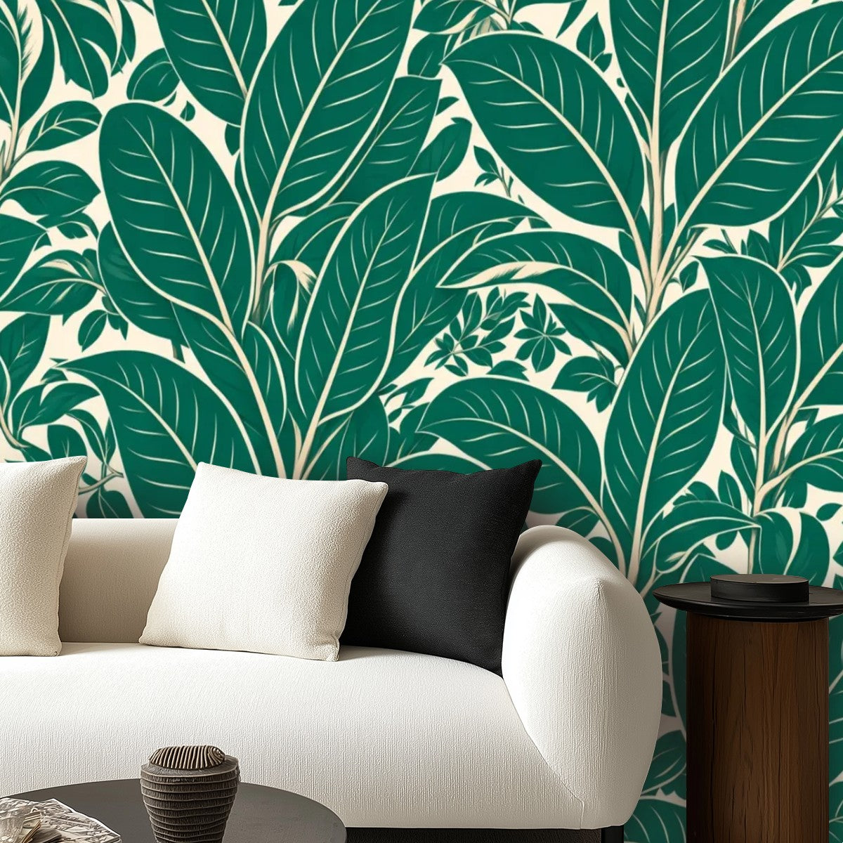 Emerald Leaf Peel and Stick Wallpaper