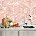 Blush Art Nouveau Archway Peel and Stick Wallpaper