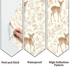 Woodland Deer & Fawn Peel and Stick Wallpaper – Nature Nursery & Neutral Decor