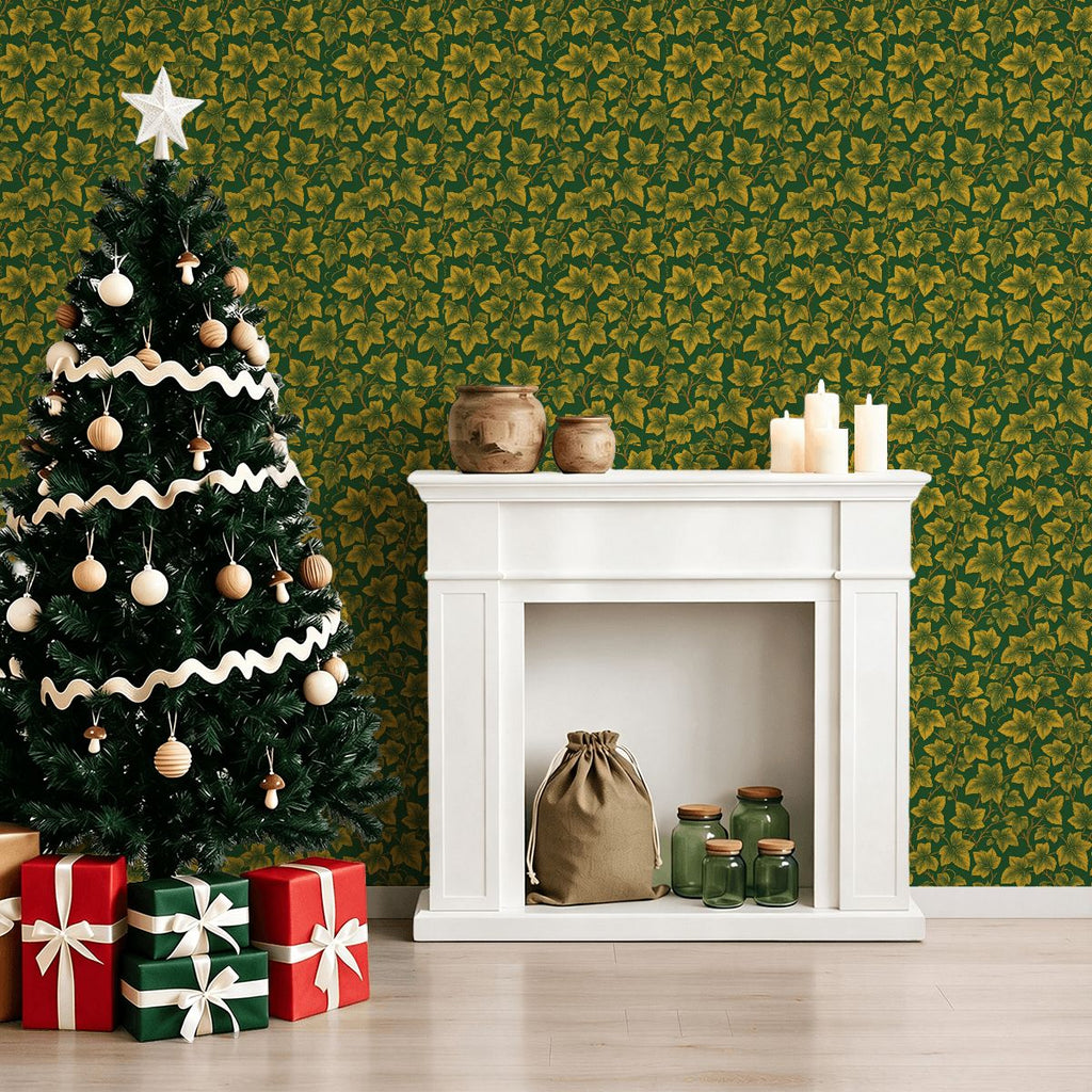 Ivy Leaf Peel and Stick Wallpaper | Green Botanical
