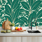 Emerald Leaf Peel and Stick Wallpaper