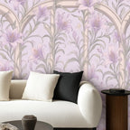 Lavender Art Nouveau Floral Peel and Stick Wallpaper