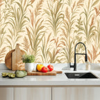 Pampas Grass Botanical Peel and Stick Wallpaper – 60"x50"