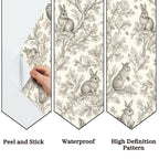 Woodland Toile Peel and Stick Wallpaper – Neutral Nursery & Nature Kids Room