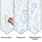 Blue Tulip Watercolour Peel and Stick Wallpaper