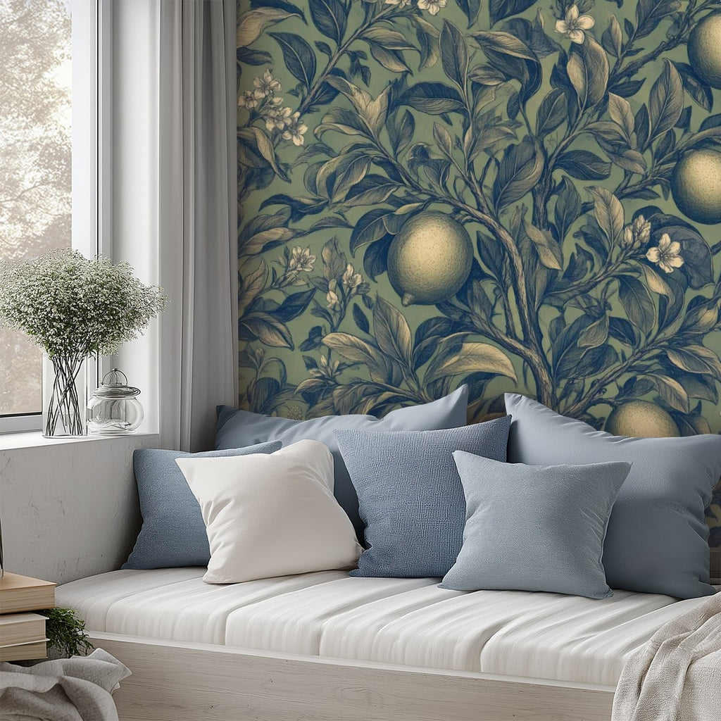 Citrus Botanical Peel and Stick Wallpaper