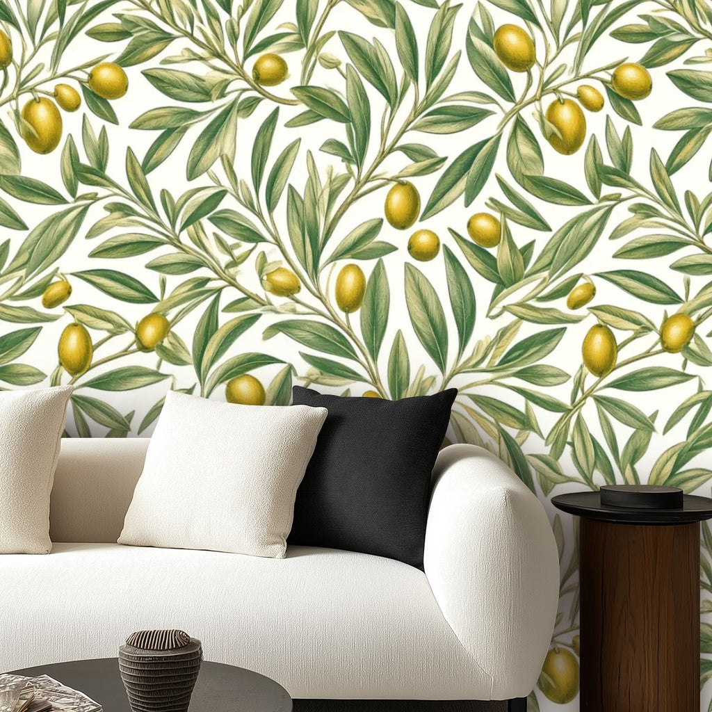 Olive Branch Peel and Stick Wallpaper