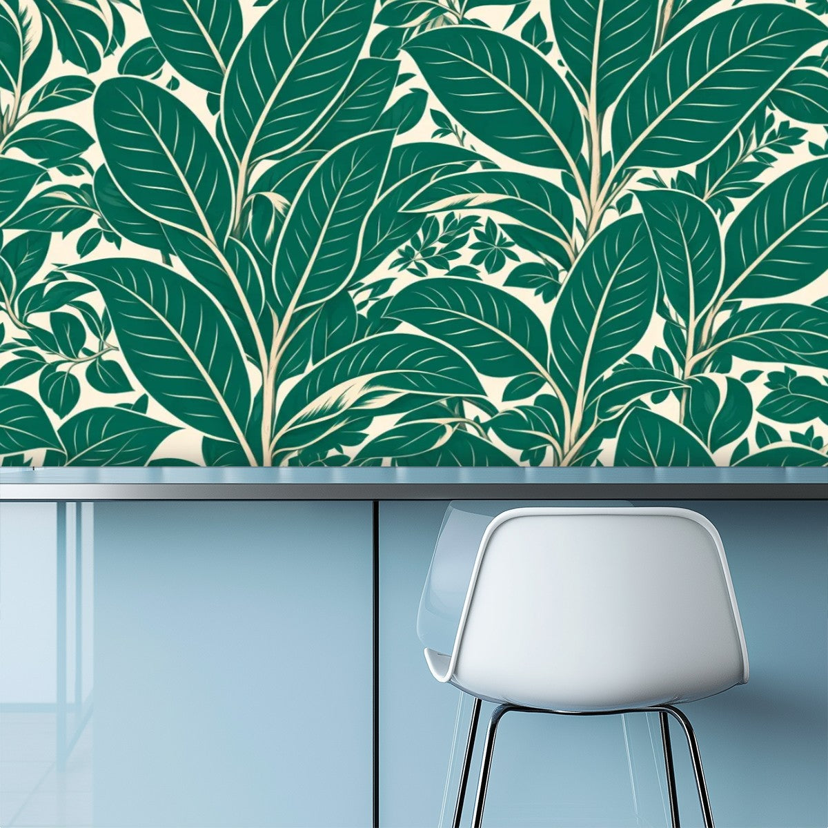 Emerald Leaf Peel and Stick Wallpaper
