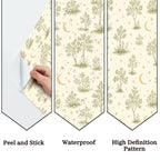 Celestial Desert Peel and Stick Wallpaper – Whimsical Nursery & Boho Kids Room