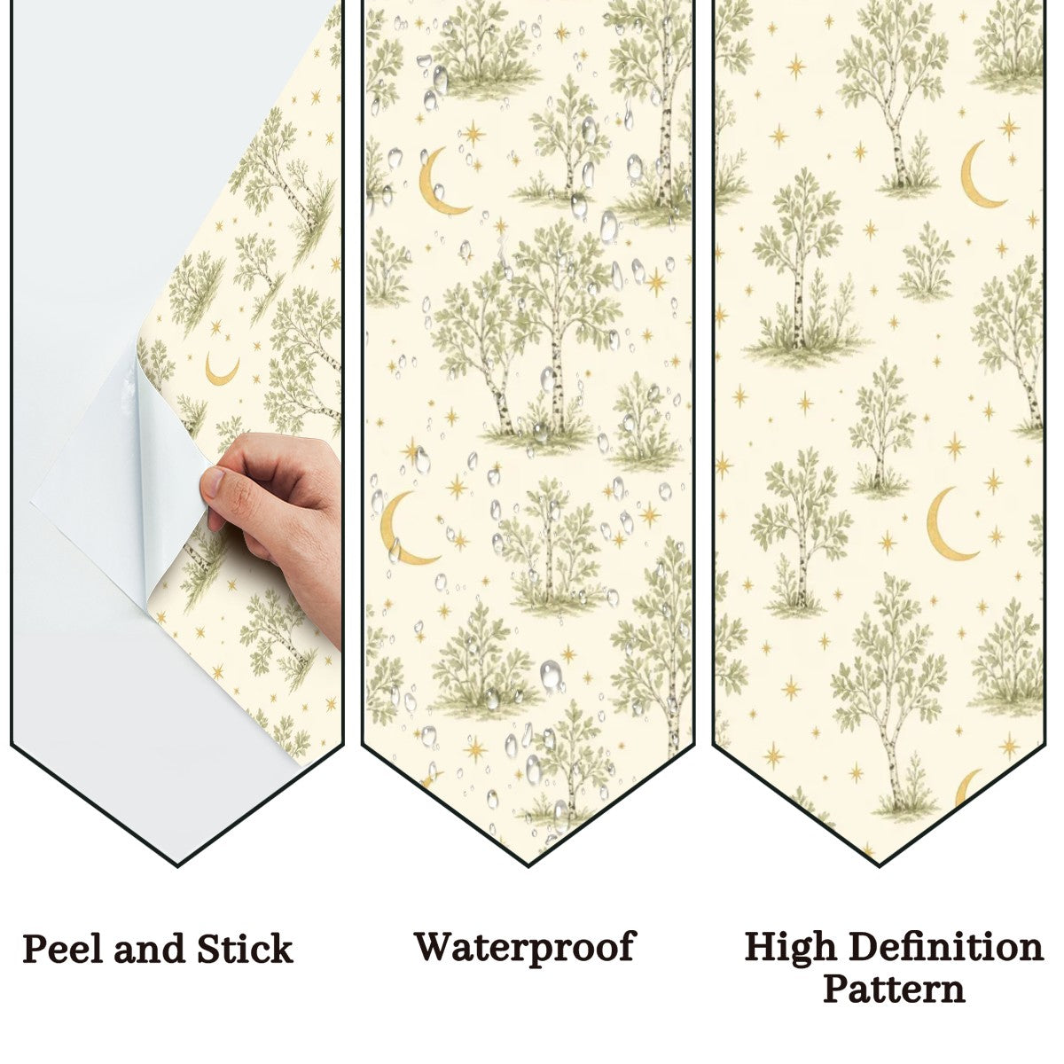 Celestial Desert Peel and Stick Wallpaper – Whimsical Nursery & Boho Kids Room