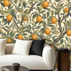 Vintage Orange Tree Botanical Peel and Stick Wallpaper – 60"x50"