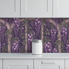 Dark Wisteria Archway Peel and Stick Wallpaper