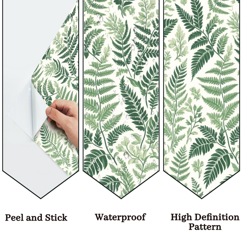 Watercolor Fern Peel and Stick Wallpaper