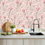 Blush Magnolia Branch Peel and Stick Wallpaper