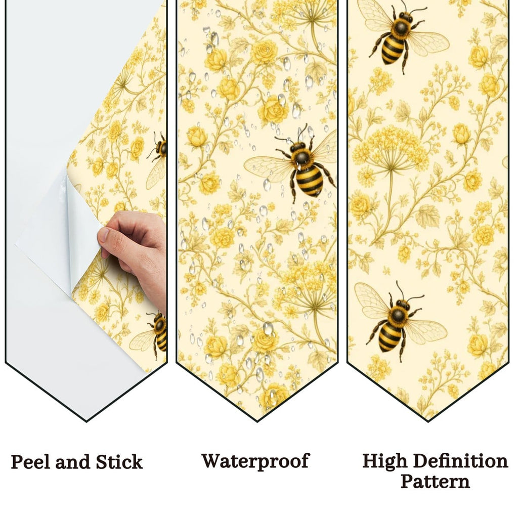 Golden Bee Garden Peel and Stick Wallpaper – Nursery & Kids Room