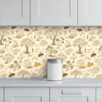 Woodland Tree Nursery Peel and Stick Wallpaper – Nature-Inspired Baby & Kids Room