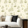 Celestial Desert Peel and Stick Wallpaper – Whimsical Nursery & Boho Kids Room