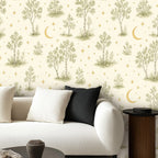 Celestial Desert Peel and Stick Wallpaper – Whimsical Nursery & Boho Kids Room