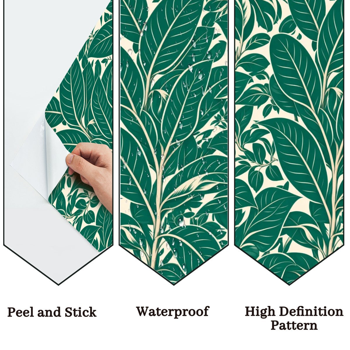 Emerald Leaf Peel and Stick Wallpaper