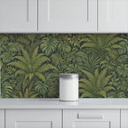 Dark Fern Jungle Peel and Stick Wallpaper