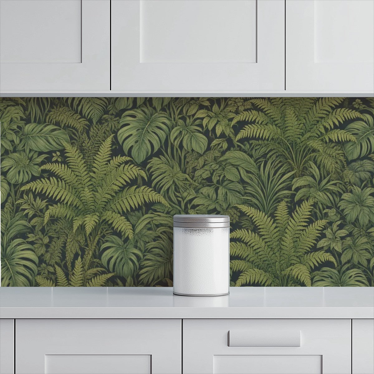 Dark Fern Jungle Peel and Stick Wallpaper