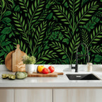 Dark Forest Botanical Peel and Stick Wallpaper