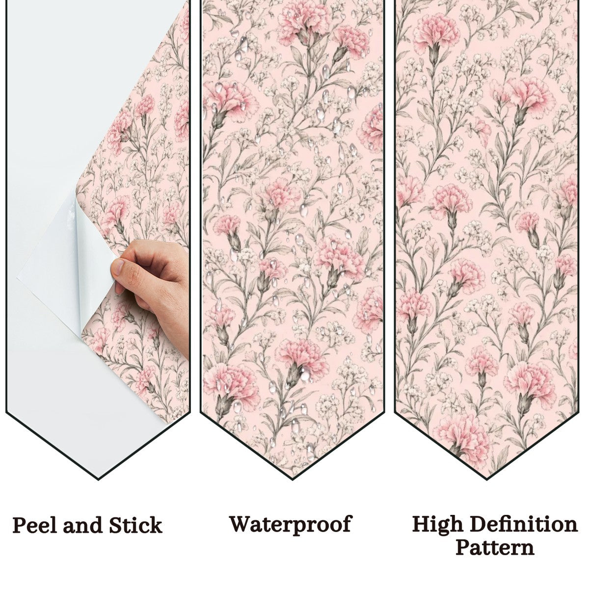 Blush Magnolia Branch Peel and Stick Wallpaper