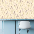Lavender Floral Peel and Stick Wallpaper