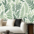 Watercolor Fern Peel and Stick Wallpaper