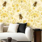 Golden Bee Garden Peel and Stick Wallpaper – Nursery & Kids Room