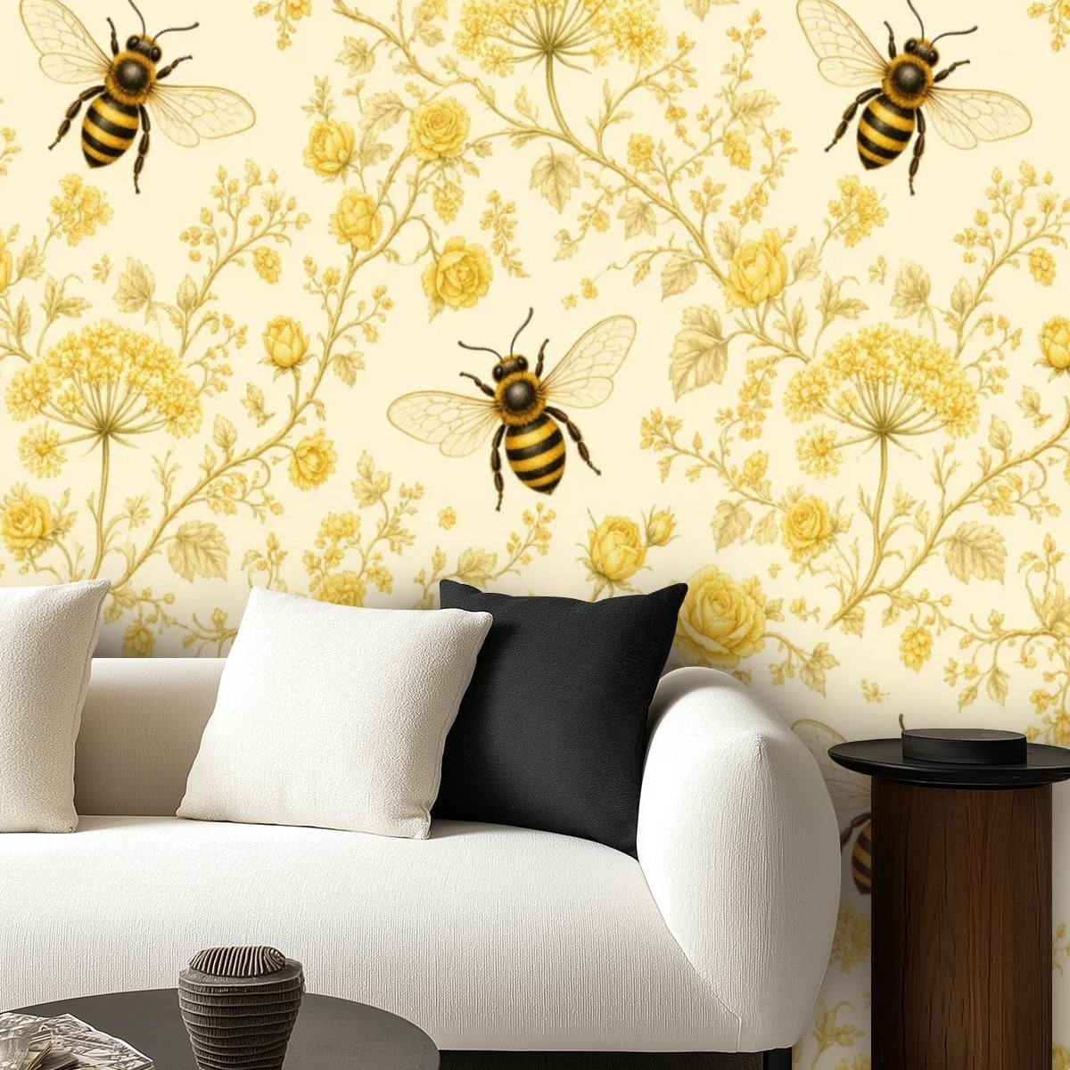 Golden Bee Garden Peel and Stick Wallpaper – Nursery & Kids Room