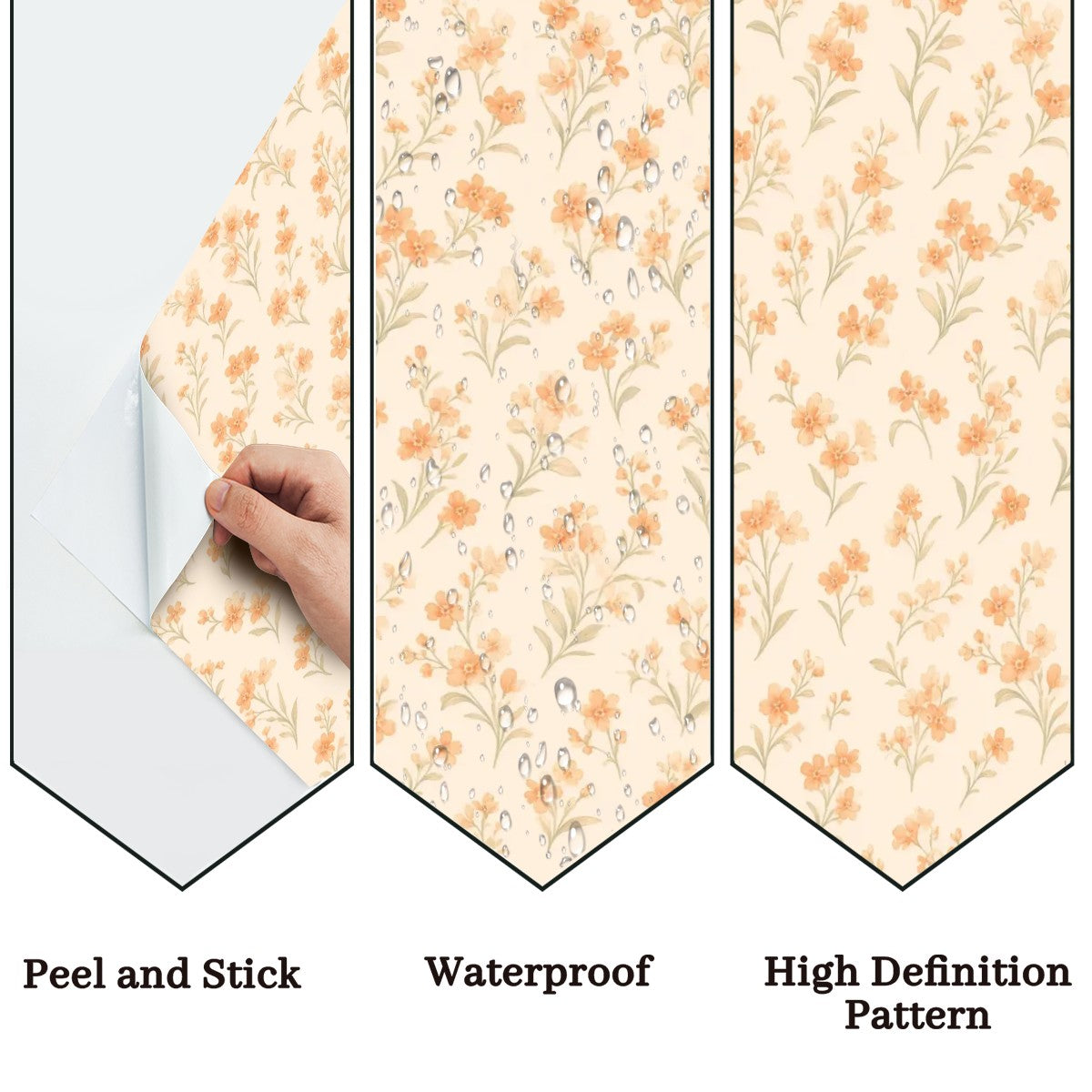 Peach Blossom Scatter Peel and Stick Wallpaper