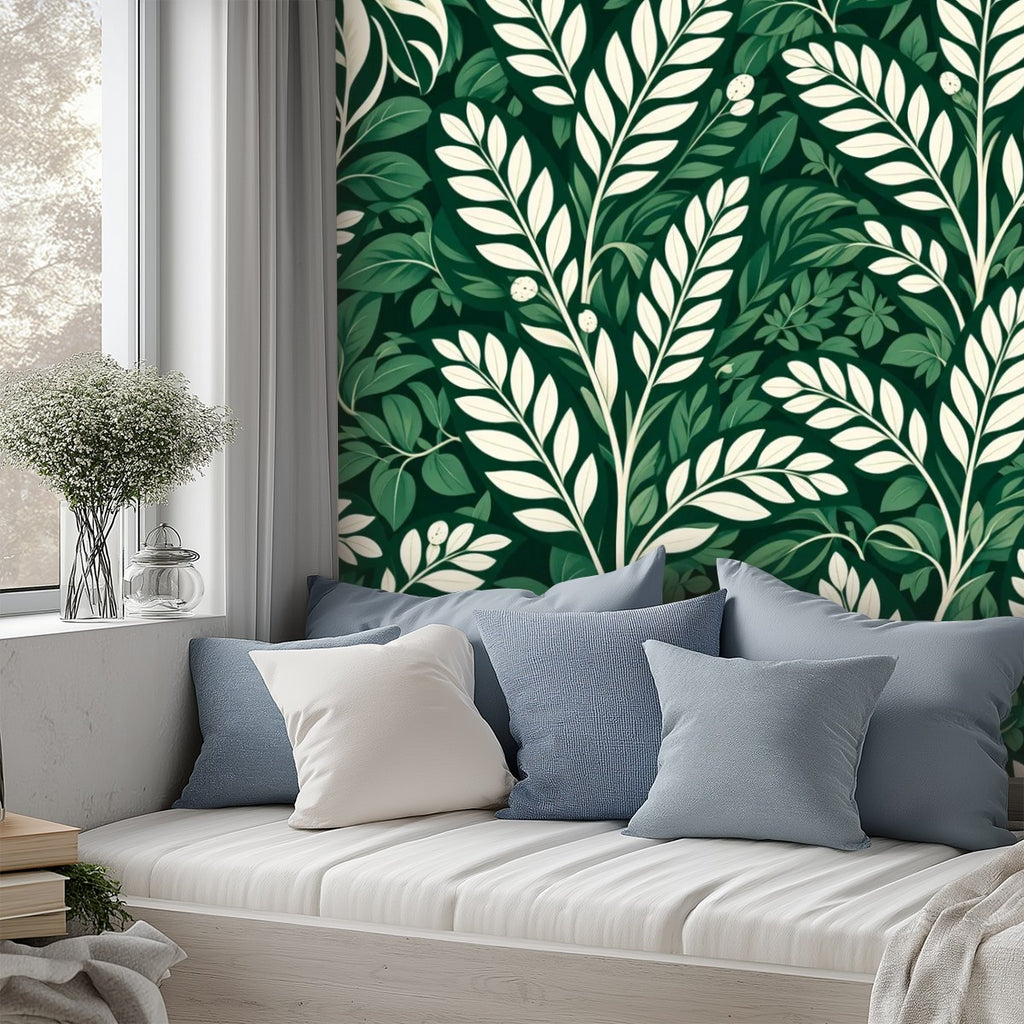 Dark Tropical Jungle Peel and Stick Wallpaper