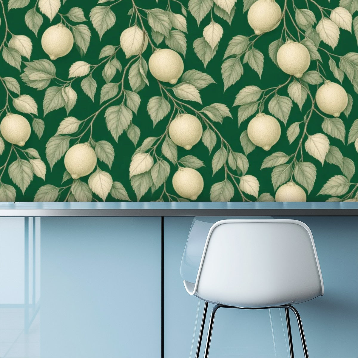 Lemon Botanical Peel and Stick Wallpaper
