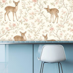 Woodland Deer & Fawn Peel and Stick Wallpaper – Nature Nursery & Neutral Decor