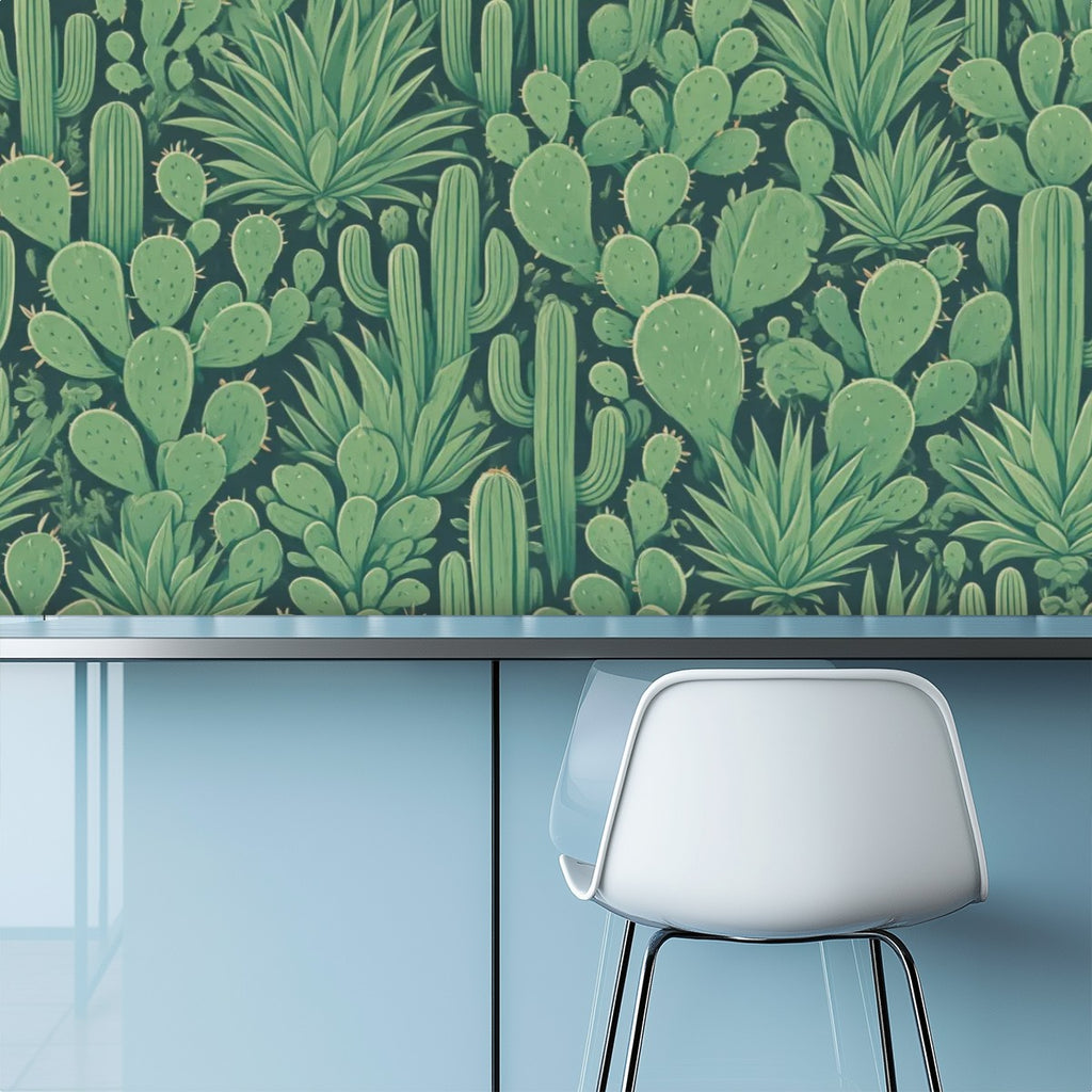 Cactus Garden Peel and Stick Wallpaper