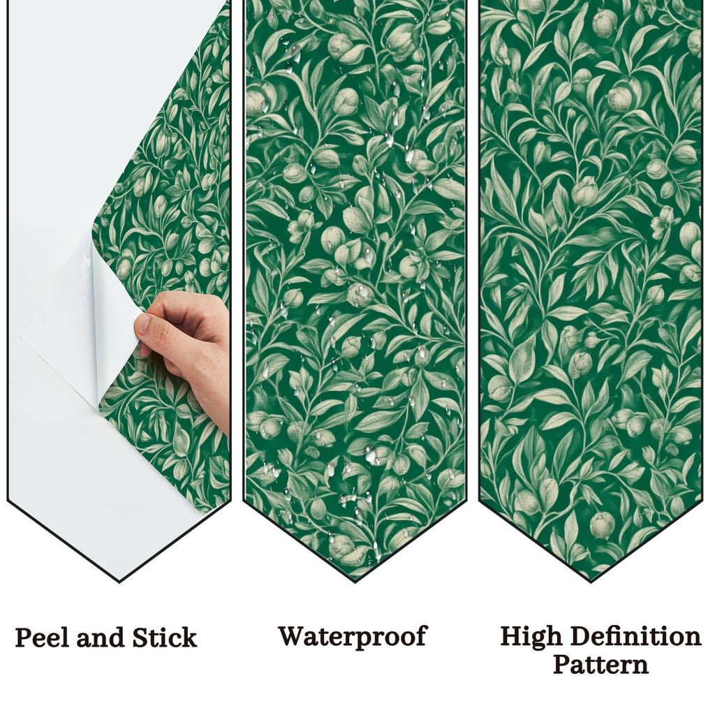 Emerald Floral Botanical Peel and Stick Wallpaper