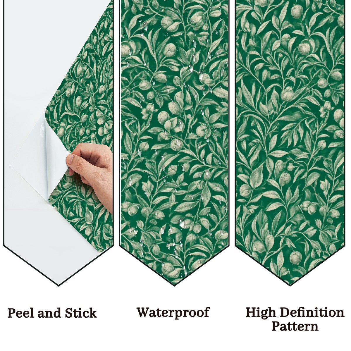 Emerald Floral Botanical Peel and Stick Wallpaper