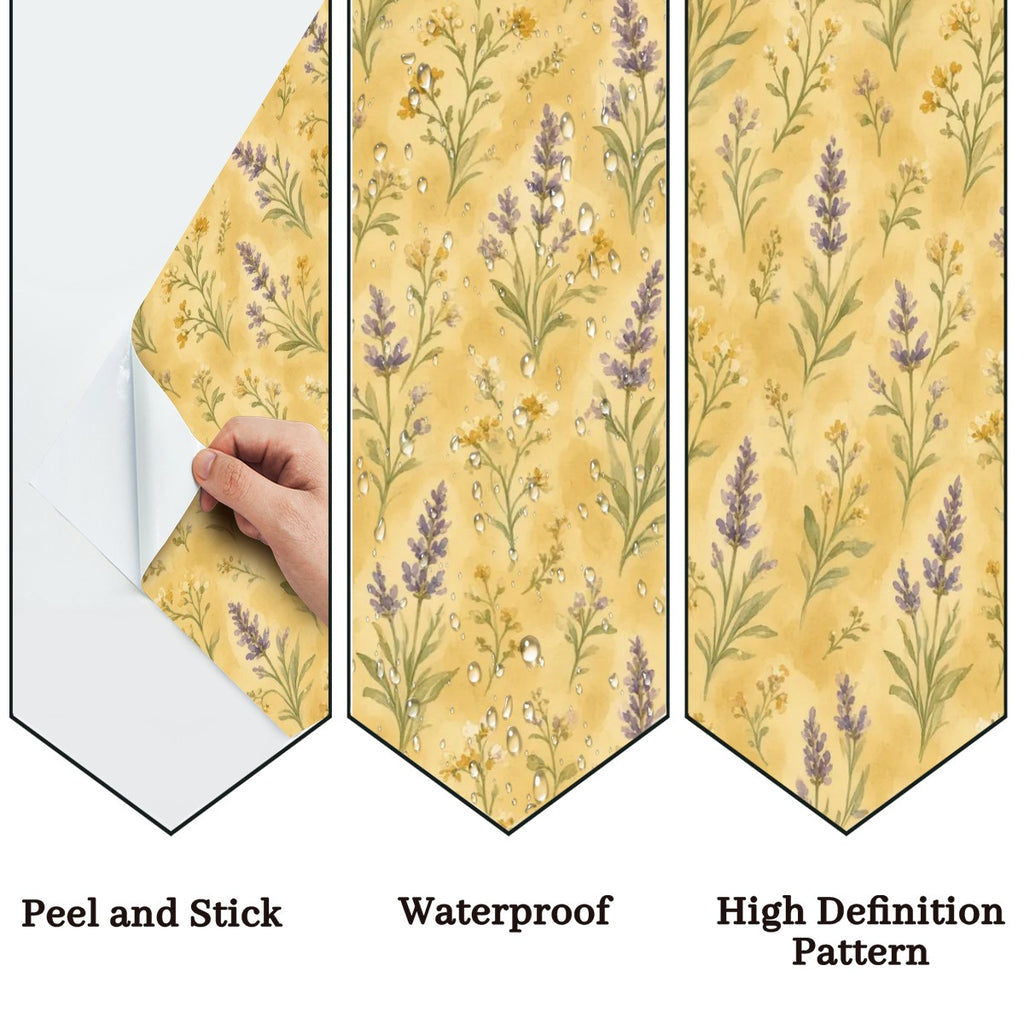 Lavender Botanical Peel and Stick Wallpaper