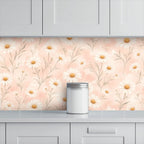 Blush Daisy Scatter Peel and Stick Wallpaper