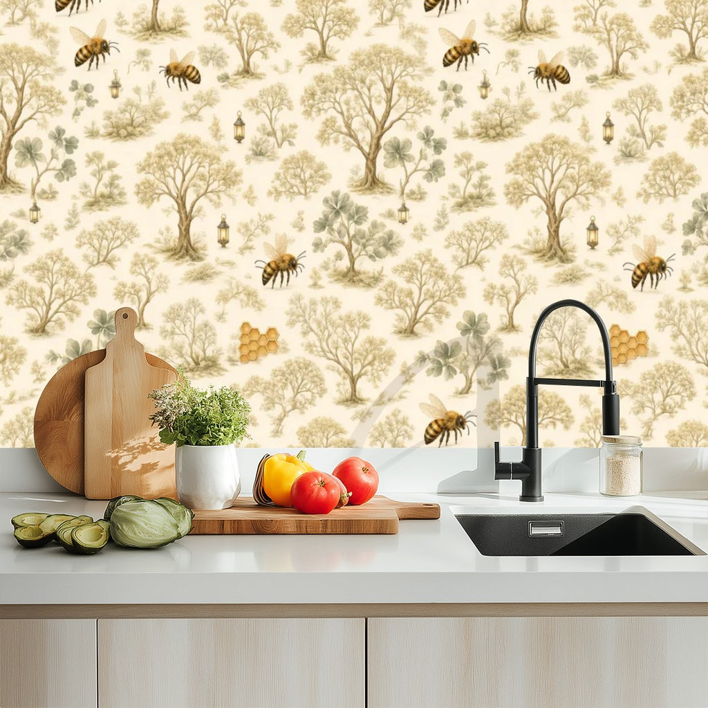 Woodland Tree Nursery Peel and Stick Wallpaper – Nature-Inspired Baby & Kids Room