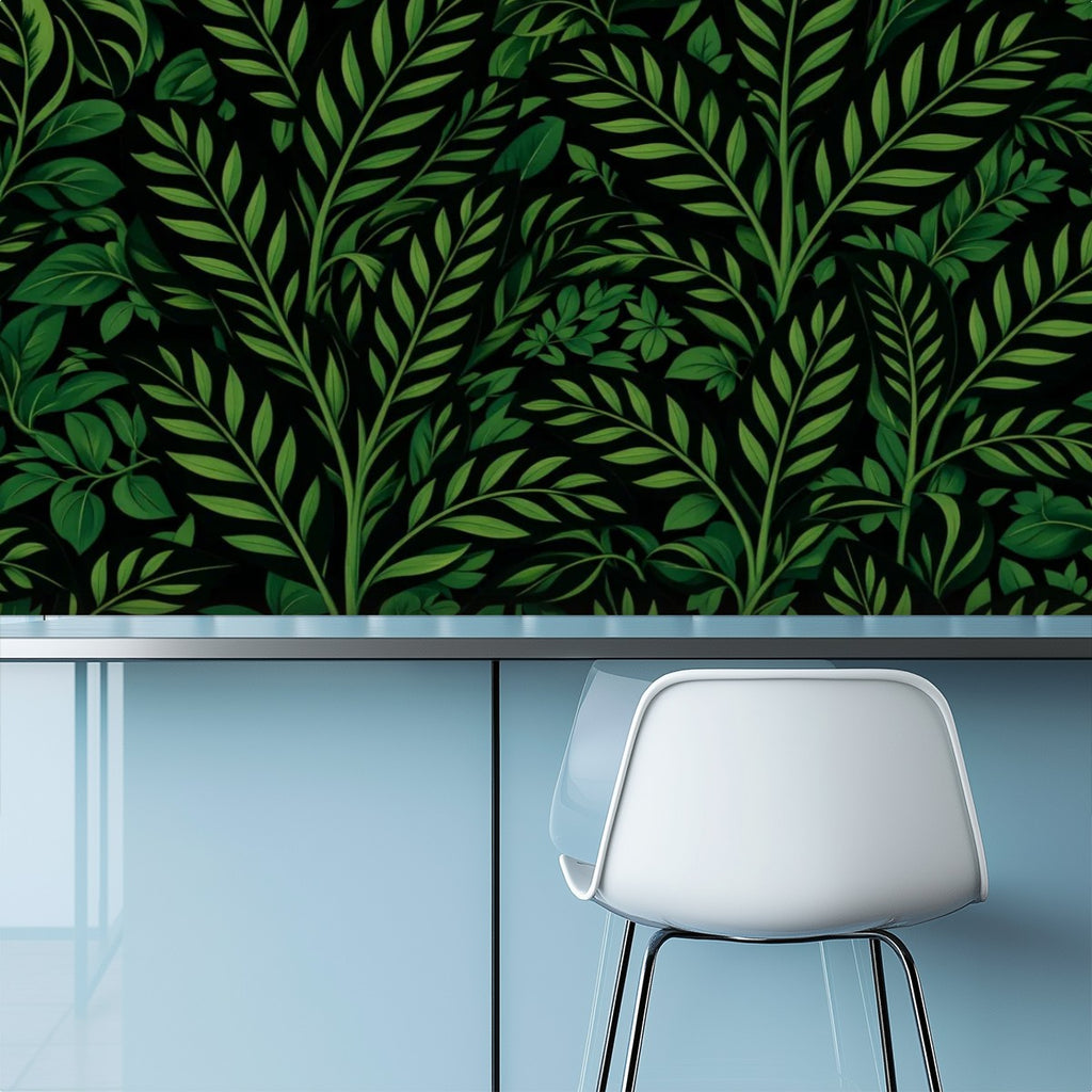 Dark Forest Botanical Peel and Stick Wallpaper