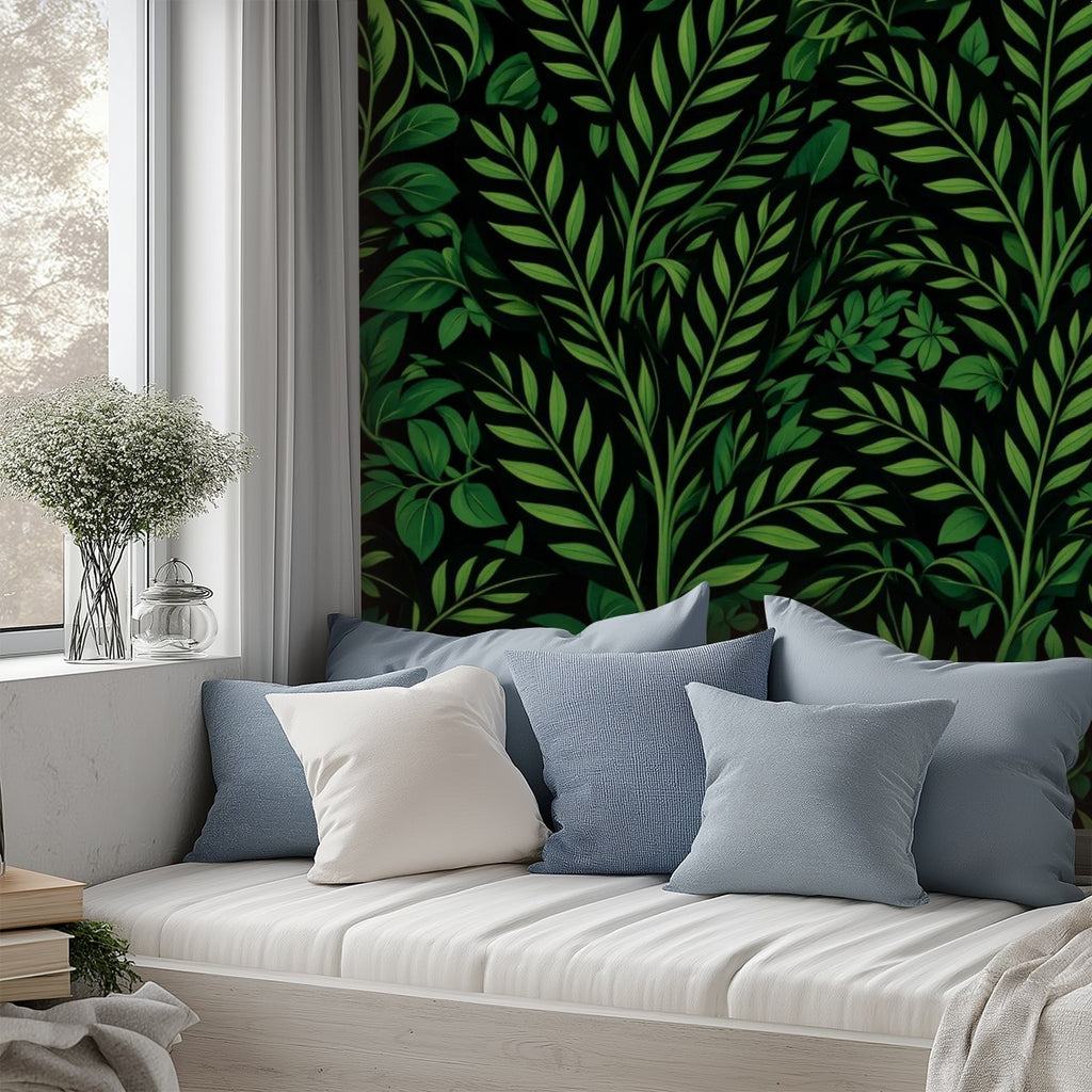 Dark Forest Botanical Peel and Stick Wallpaper