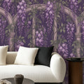 Dark Wisteria Archway Peel and Stick Wallpaper