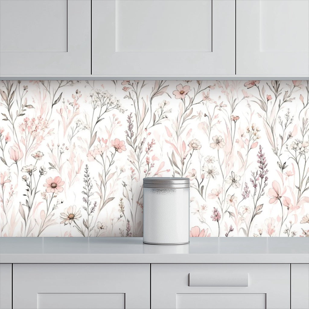 Whisper White Wildflower Peel and Stick Wallpaper