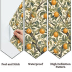 Vintage Orange Tree Botanical Peel and Stick Wallpaper – 60"x50"