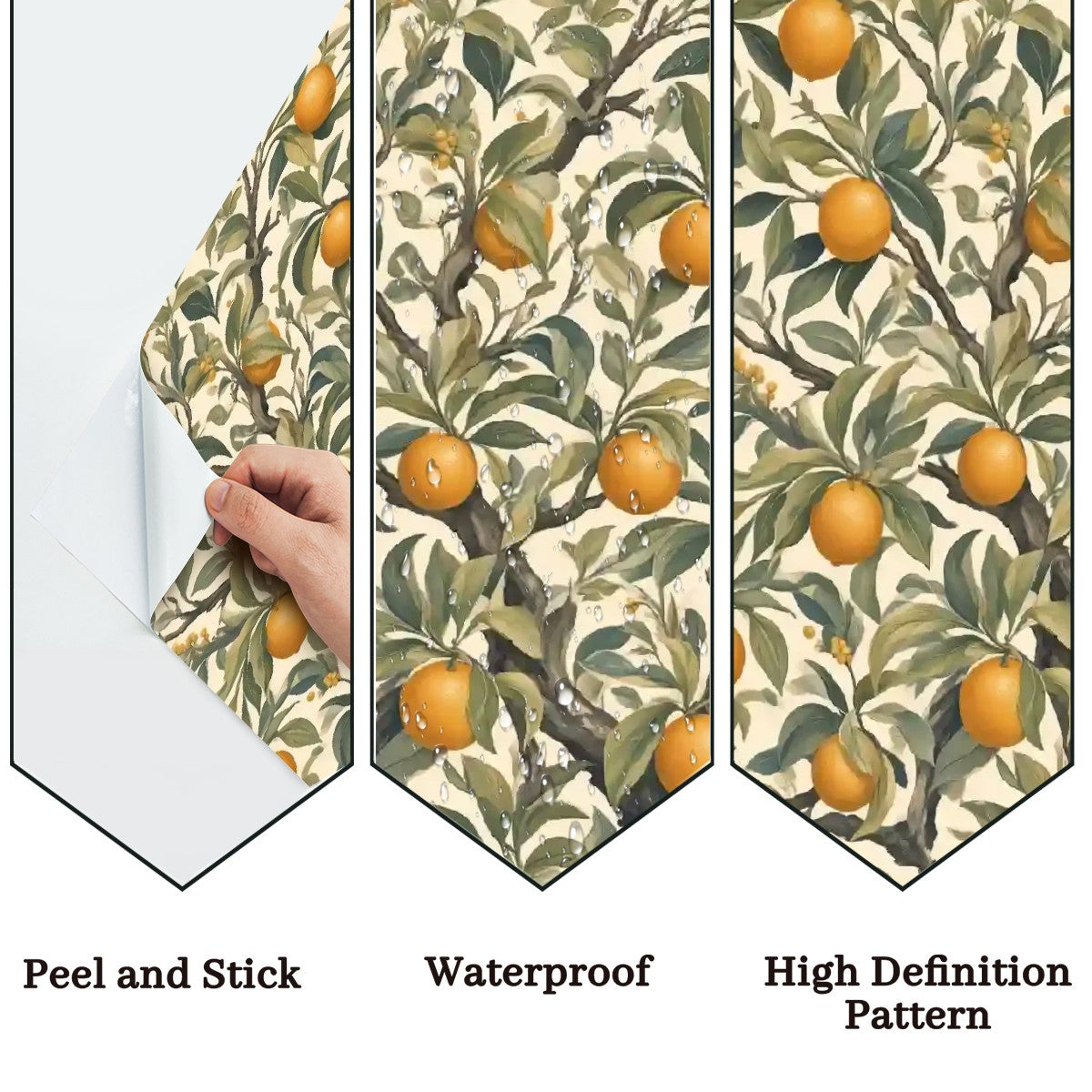 Vintage Orange Tree Botanical Peel and Stick Wallpaper – 60"x50"