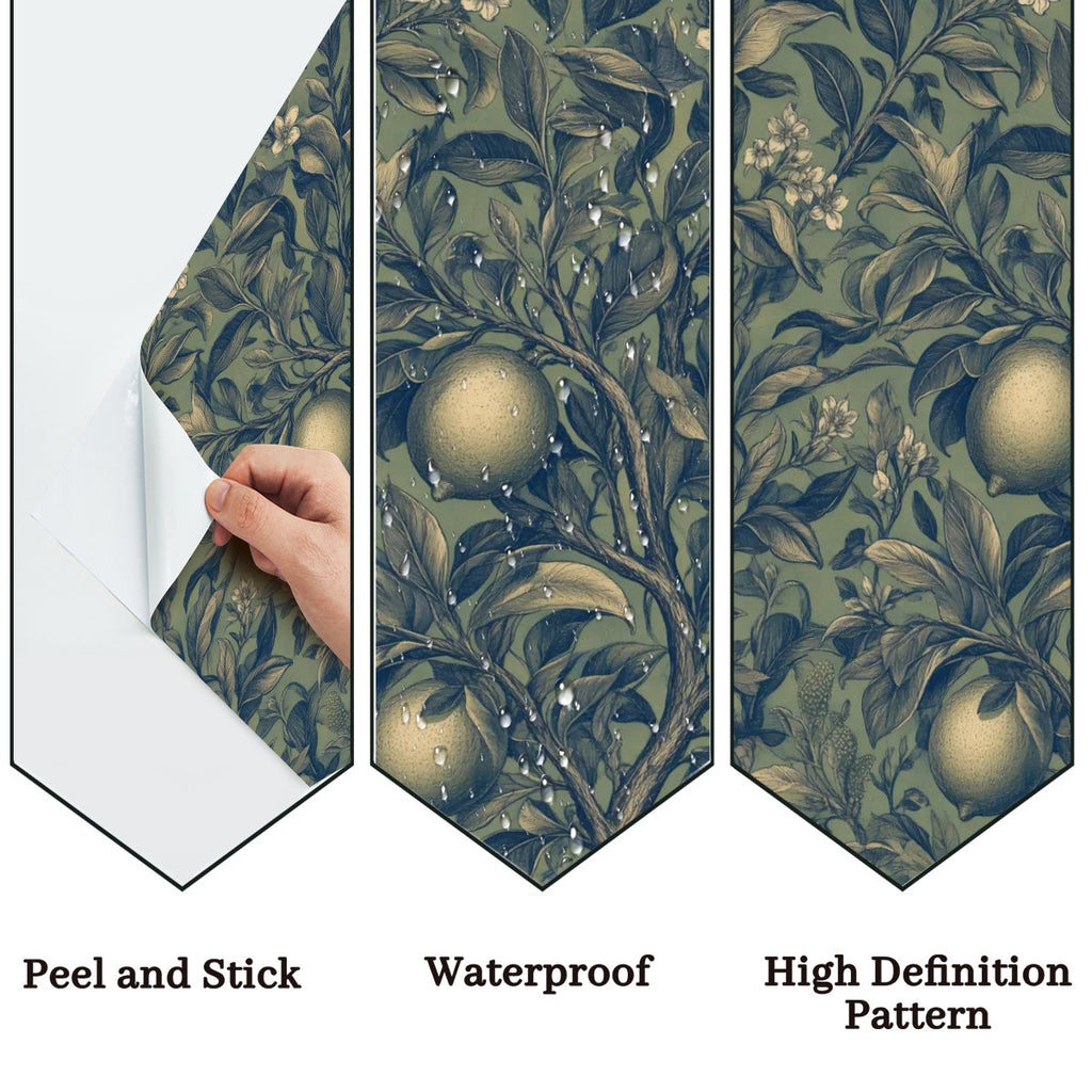 Citrus Botanical Peel and Stick Wallpaper