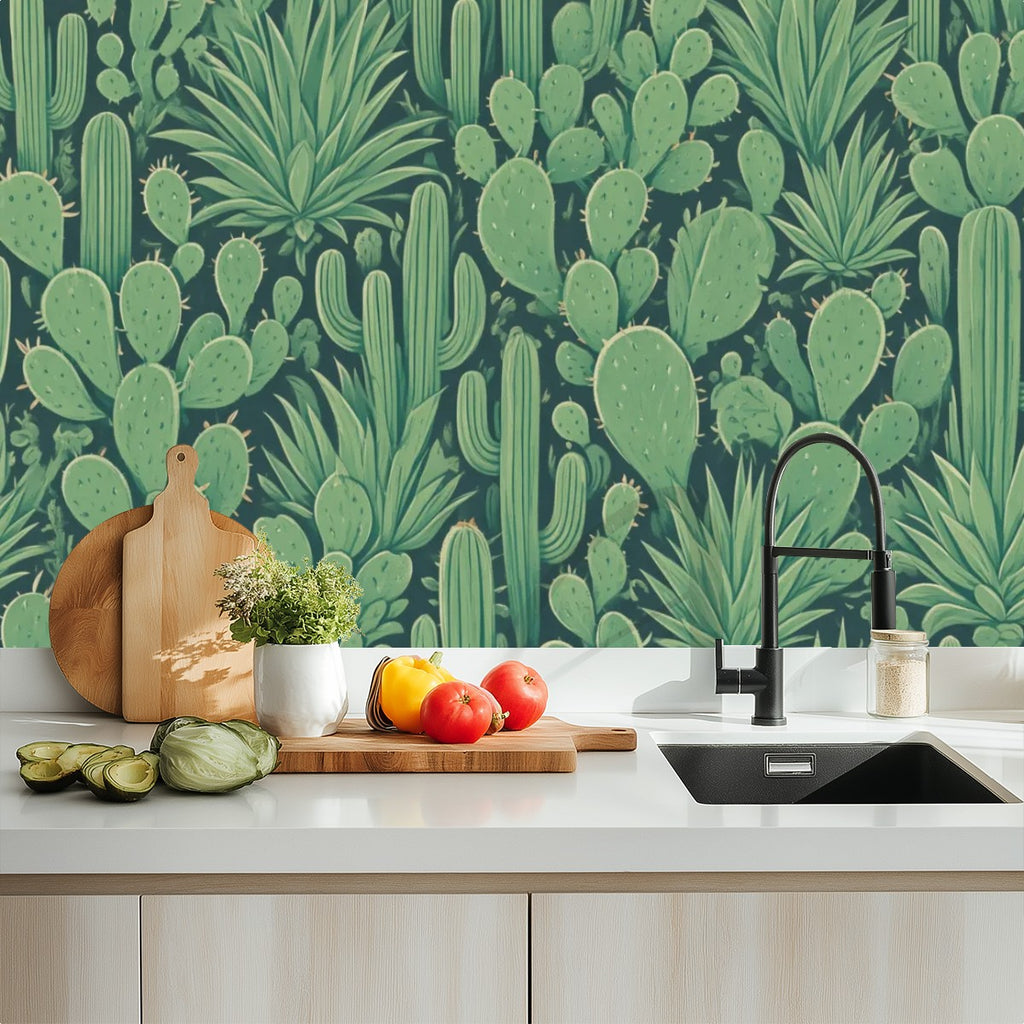 Cactus Garden Peel and Stick Wallpaper